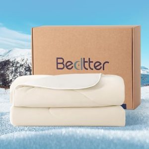 Bedtter® Luxe Cooling Comforter - Full/Queen 90"x90", Ultra-Fine Fiber for Hot Sleepers, Lightweight & Hypoallergenic Summer Duvet, Quick Cool Technology, Ivory
